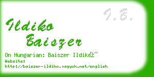 ildiko baiszer business card